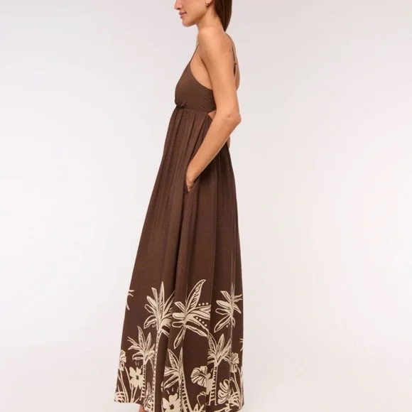 NWT Abercrombie Bra Free Maxi Dress - Picture 3 of 6